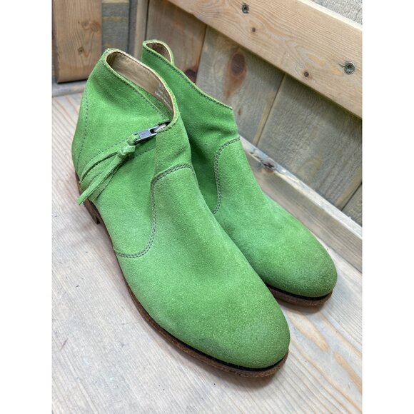 Blackstone Womens Suede Boots Lime Green Size 9 EU39 - Picture 2 of 7